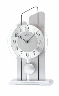 Mantel-clock with quartz movement from AMS AM T1258 NEW
