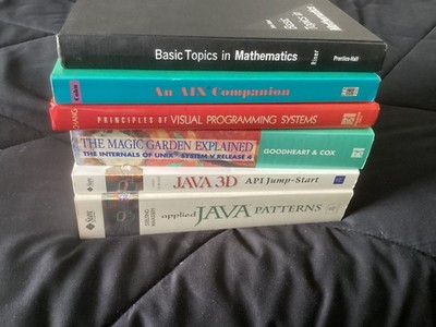 Prentice Hall Lot of 6 Books, Java, AIX, Mathematics