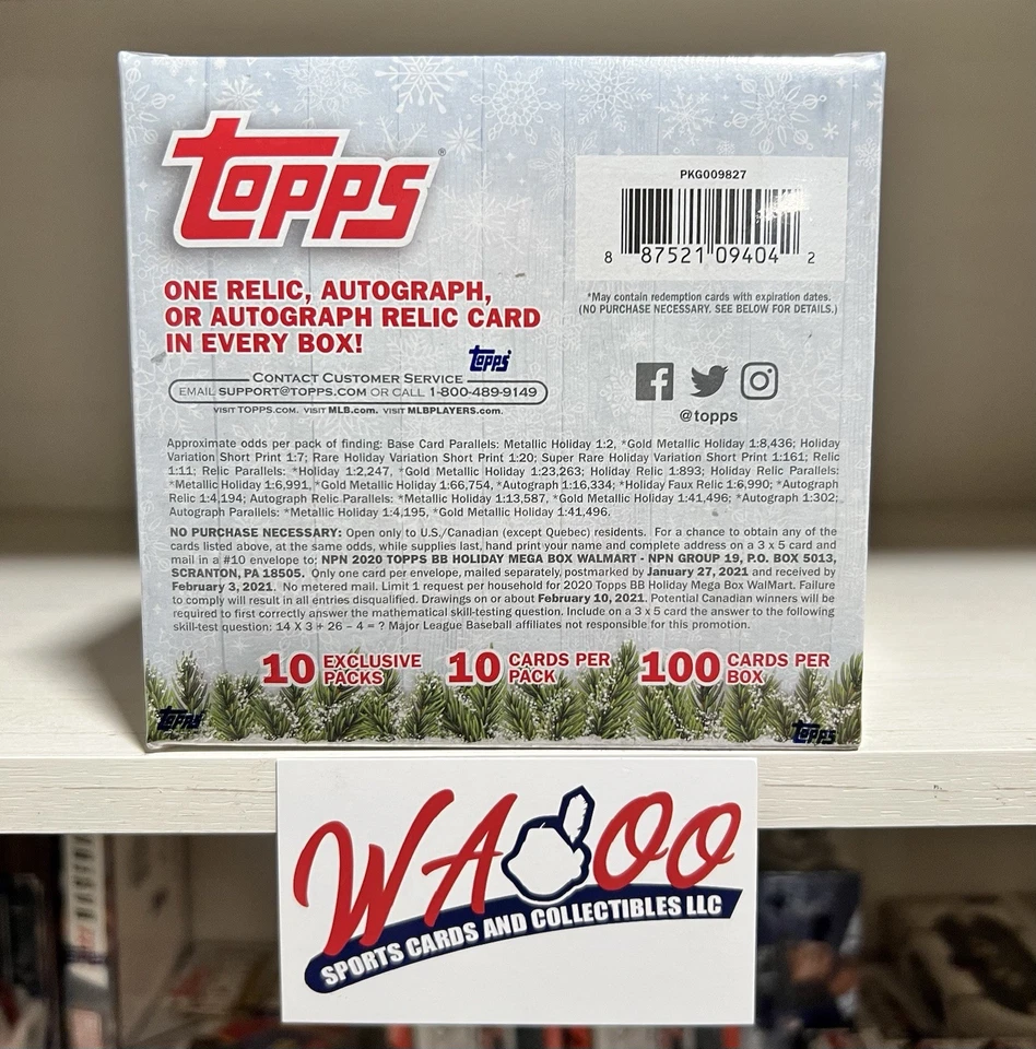 2020 Topps MLB Baseball Holiday Factory Sealed Trading Card Mega Box! - Image 2 of 2