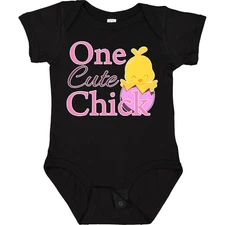 Inktastic One Cute Chick Infant Creeper Easter Kids Yellow Egg Easteregg Hatch