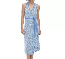 Diane von Furstenberg x Target Blue Knit Sleeveless Wrap Dress Size 2X