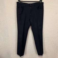 Vintage Levi's Pants Mens 40x34 Navy Dacron Polyester Made In USA Black Gold Tag