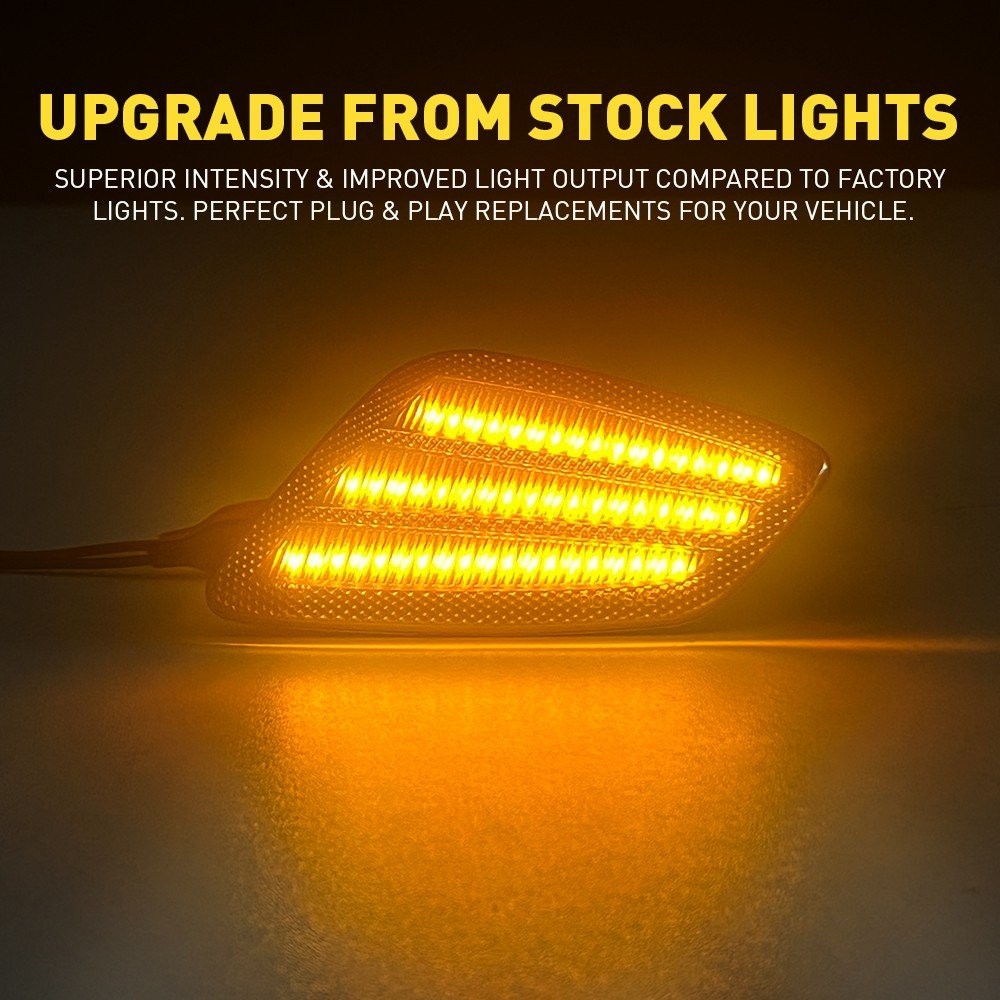 Fender Side Marker Lights Bumper Turn Signal Lamp For 97-06 Jeep Wrangler TJ EXV thumbnail 5