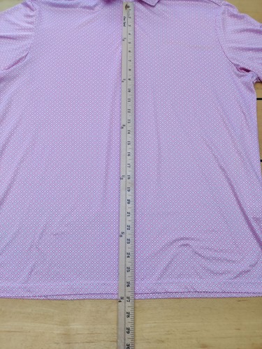 Tailorbyrd Golf Polo Shirt Men's XL Pink Geometric Print Stretch Performance - Picture 5 of 9