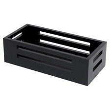 2X(Black Decor Box Bathroom Toilet Tank Basket Topper,Wood Bathroom Baskets9561