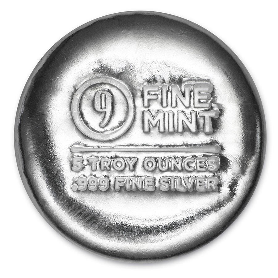 5 oz Cast-Poured Silver Round - 9Fine Mint | eBay