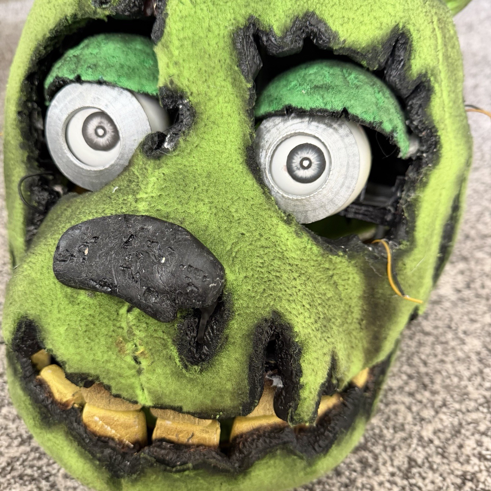 Handmade FNAF Springtrap Head Cosplay Prop 3D Printed Wearable Mask Display