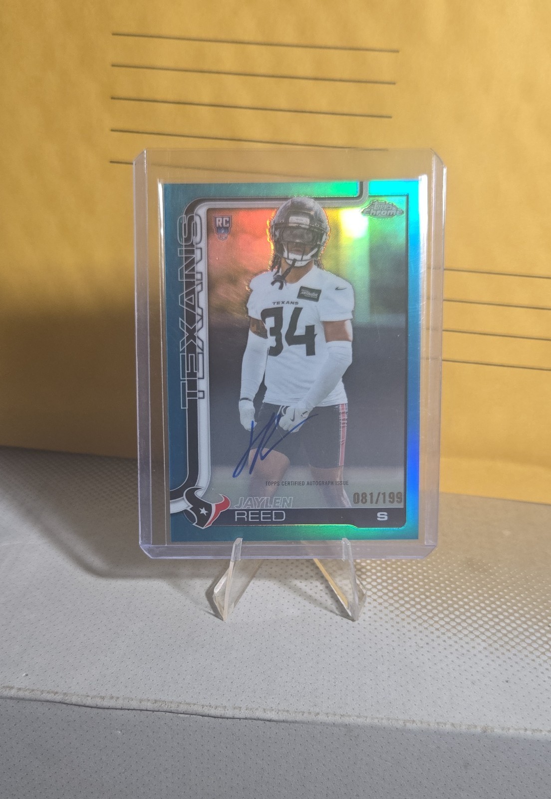 2025 Topps Chrome - Rookie Autographs Jaylen Reed #RA-JR Aqua Refractor /199...