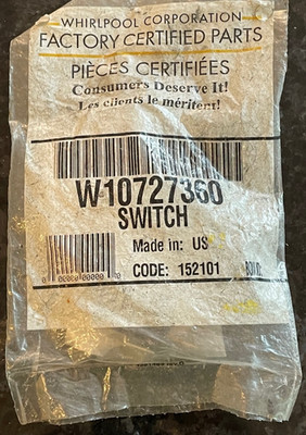 Genuine W10727360 Whirlpool Microwave Switch