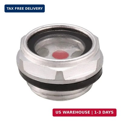 uxcell Oil Liquid Level Gauge Sight Glass G1/2 Male Threaded Aluminum Alloy Air
