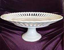 White Glossy Ceramic Round Pedestal Cake Stand, birthday, wedding, party, events