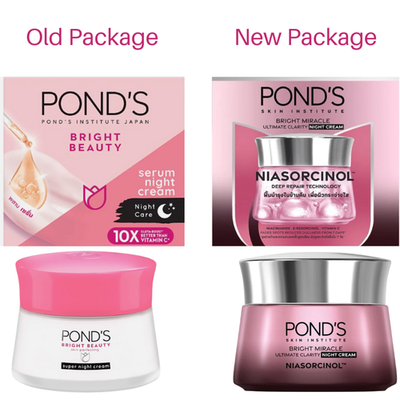 Pond's White Bright Beauty Serum Night Cream Skincare Face Vitamin