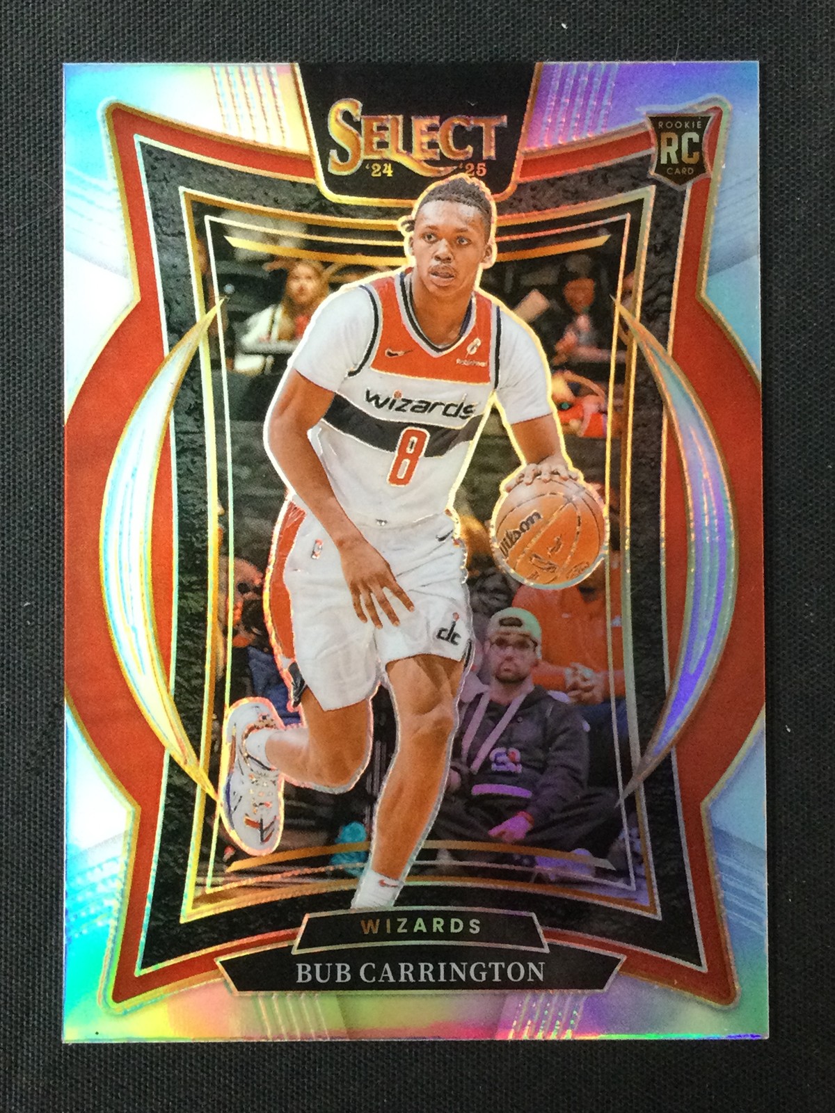 2024-25 Panini Select #81 Bub Carrington Silver Prizm Washington Wizards