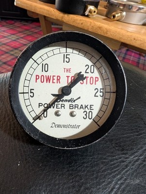 Oldtimer Bendix Luftdruck Demonstrator Manometer Power Brake 0-30 