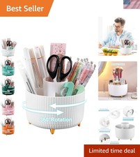 Pencil Holder For Desk,5 Slots 360 Degree Rotating Desk Organizers And Access...