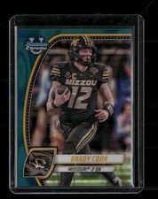2024 Bowman University Chrome Aqua Lava Refractor Brady Cook Missouri Tigers #1