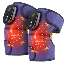 Heated Vibration Knee Massager Red Light Therapy Shoulder Brace Knee Pain Relief