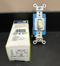 Leviton 1201-LHI 15A Illuminated Toggle Switch - Ivory