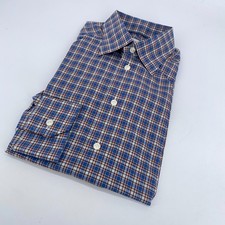 Eton Dress Shirt Mens M 15 1/2 - 39 Multi Plaid Fine Twill Contemporary Fit