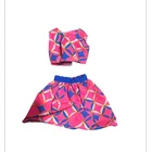 Vintage 1990s Barbie Great Weekends 2 Piece Pink Blue Skirt Set