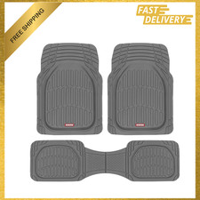 Flextough Car Floor Mats Gray Deep Dish All-weather Waterproof Universal Suv Flextough Car Floor Mats Gray Deep Dish All-weather Waterproof Universal Suv