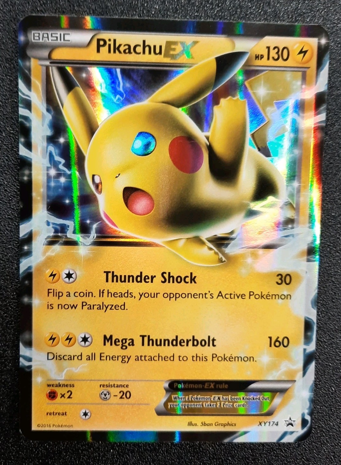 Pokemon TCG Pikachu EX Holo XY Black Star Promo English Lightly Played XY174