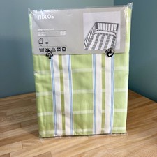 "Funda de edredón de cuna IKEA TIDLOS de colección + ropa de cama de bebé a cuadros verde falso 45x51"""
