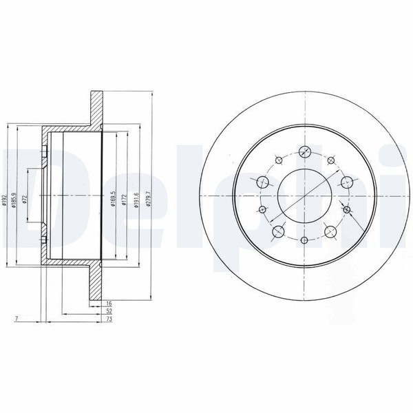2X Delphi Bremsscheibe BG4061 FüR CitroËN Fiat Peugeot-image