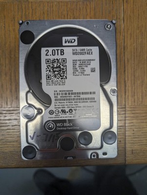 Western Digital Caviar Black 2TB Internal 7200RPM 3.5'' (WD2002FAEX) HDD