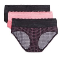 Warners Blissful Benefits Hipsters Microfiber W/ Lace Dig Free Size XL  16-18 