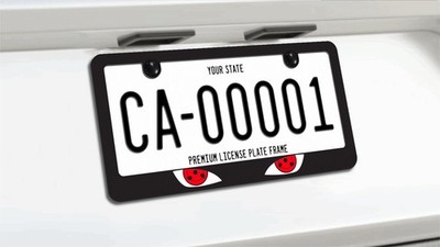 Naruto Sharingan Eyes Japanese Fandom Anime Plastic Car License Plate Frame