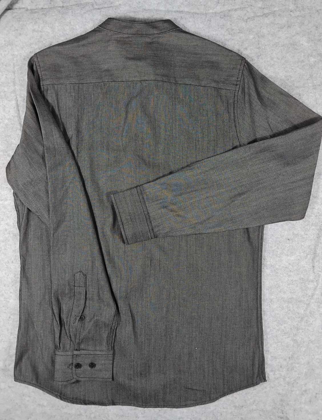 Men's Gianni Feraud  Raw Black Coller Long Sleeve Large Shirt K5x image 4