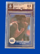 1985 Star Lite All-Stars Michael Jordan Head Touching Border Variation BGS 8.5