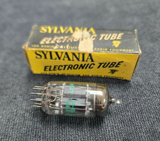 NIB Vintage ECC82 12AU7 5814A Preamplifier Sylvania Long Plate Tube