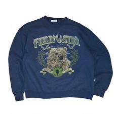 Vintage Fieldmaster Wildlife Sweatshirt Size L Grizzly Bear USA Made Crewneck