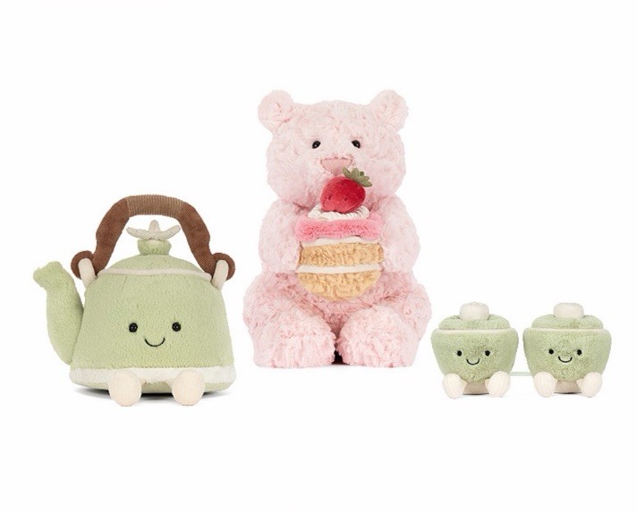 Jellycat Shanghai Exclusive Set (Bear, Teapot, Teacups) 3 Stickers
