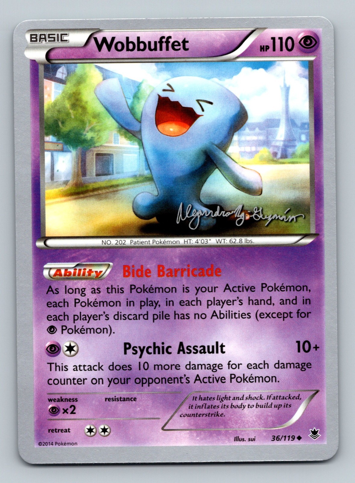 Pokemon Card - Wobbuffet 36/119 - Phantom Forces - World Championships 2015