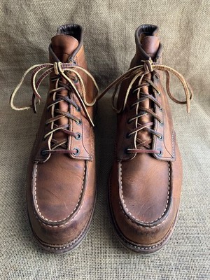 Red Wing 1907 Heritage Brown Leather Moc Toe Copper Boots UK 11 || US 12 D
