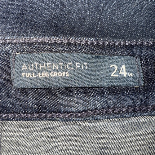 J.Jill Denim Jeans Size 24W Authentic Fit Full Leg Cropped Blue Fringe Hem - Picture 8 of 15