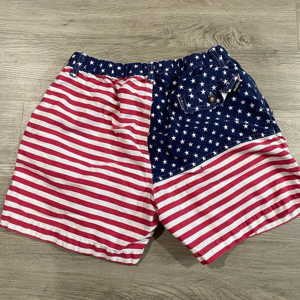Chubbies Red and White Swim Trunks American Flag Design MERICAS 7" Inseam Cotton - Изображение 3 из 4