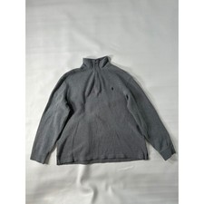 Polo Ralph Lauren Men Size L Gray Quarter Zip Long Sleeve Pullover Sweater