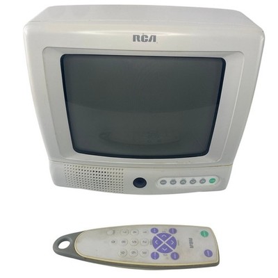 Vinfage RCA E09344 9'' CRT TV Color Television with Remote Retro Gaming Tested
