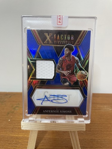 2022-23 Panini Select - X-Factor Anfernee Simons Patch Auto /49 Blueprizm