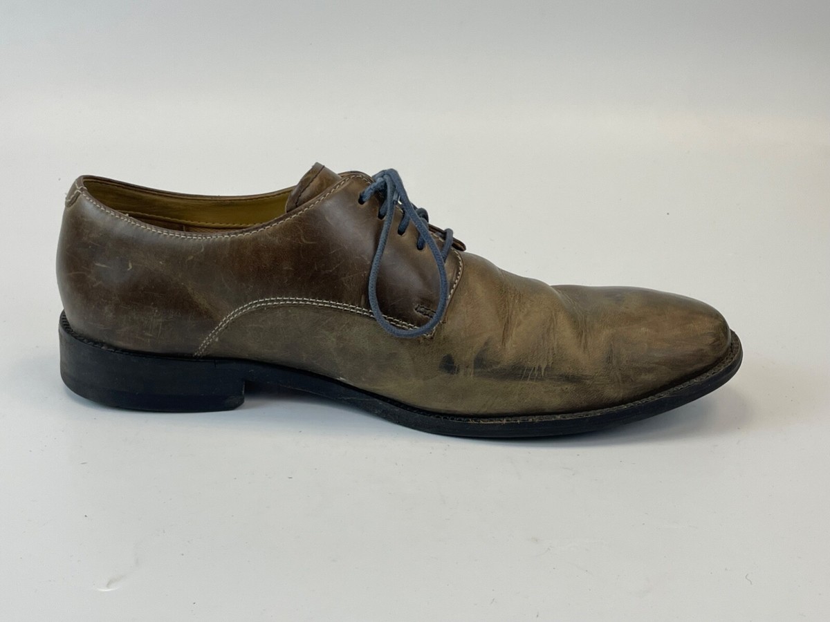 Cole Haan Distressed Brown Leather Oxfords Cole Haan Men main image 4