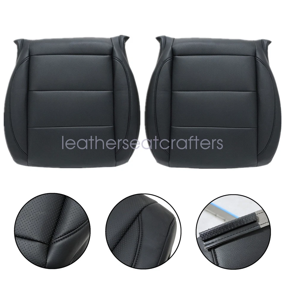 Cubierta de asiento de cuero de repuesto inferior delantera negra para Volkswagen Jetta 2006-2010 Foto 2 de 4