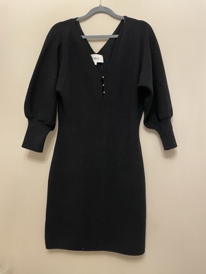 ba&sh Hazia Black Jumper Knit Dress Size 2 (UK10) RRP £255 BNWT