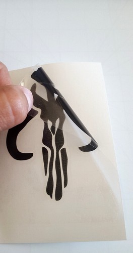 Bantha Skull Mandalorian Boba Fett STICKER VINYL DECAL CAR WINDOW Baby Yoda Grog - Picture 3 of 8