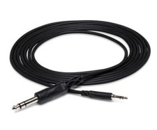 Hosa CMS-105 3.5 mm TRS to 1/4 in TRS Stereo Interconnect Cable - 5ft