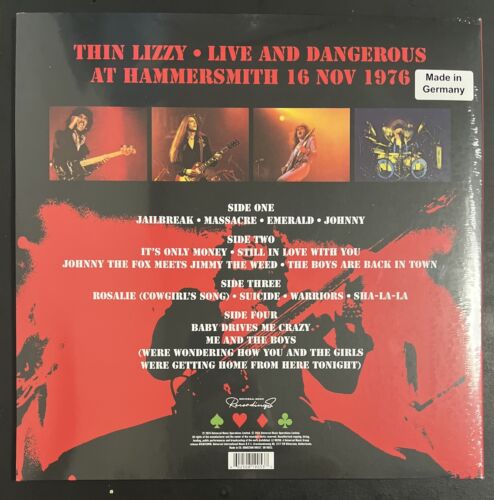 THIN LIZZY LIVE & DANGEROUS HAMMERSMITH 1976 RSD 24 2LP BLACK VINYL NEW & SEALED - Picture 2 of 5