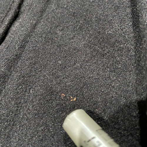 VINTAGE US Navy Pea Coat Mens 36 Short Black Silver Button Enlisted Wool USA 70s - Picture 4 of 12